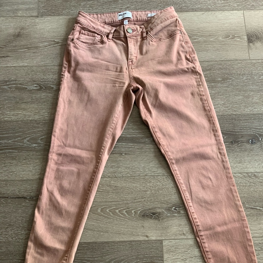 William Rast Peach-Pink Skinny Jeans